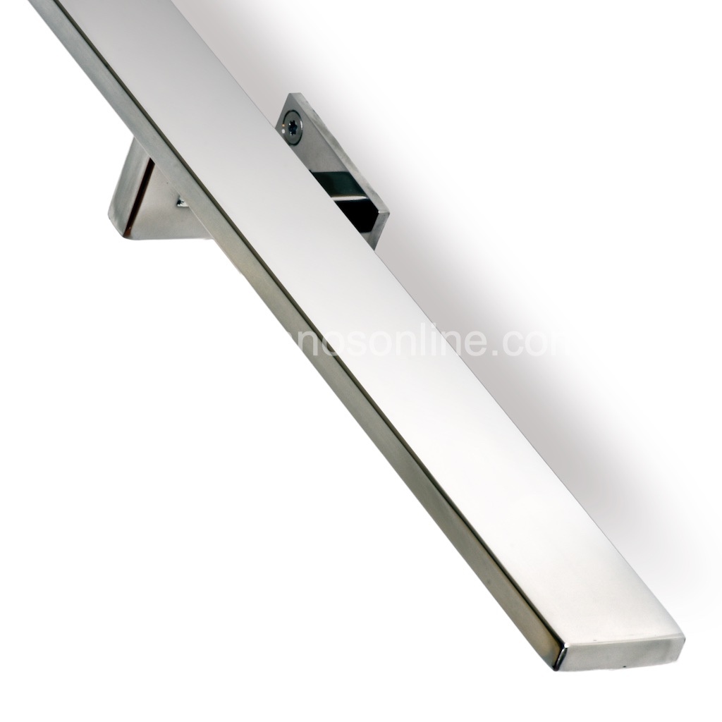 Pletina maciza de acero inoxidable satinado para rejas y barandas 353-INOX